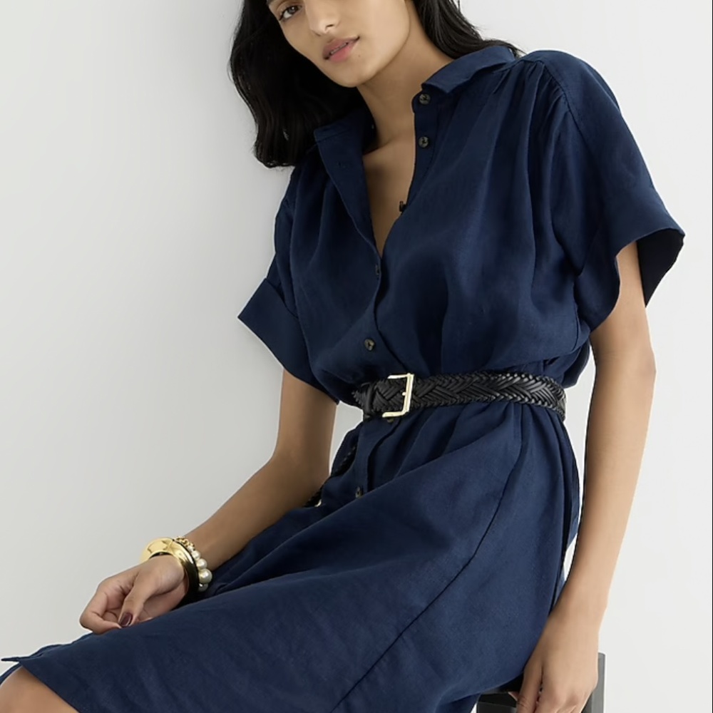 JCREW Baird McNutt Irish linen shirtdress